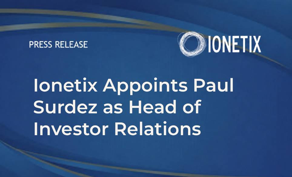 Ionetix Appoints Paul Surdez as Head of Investor Relations