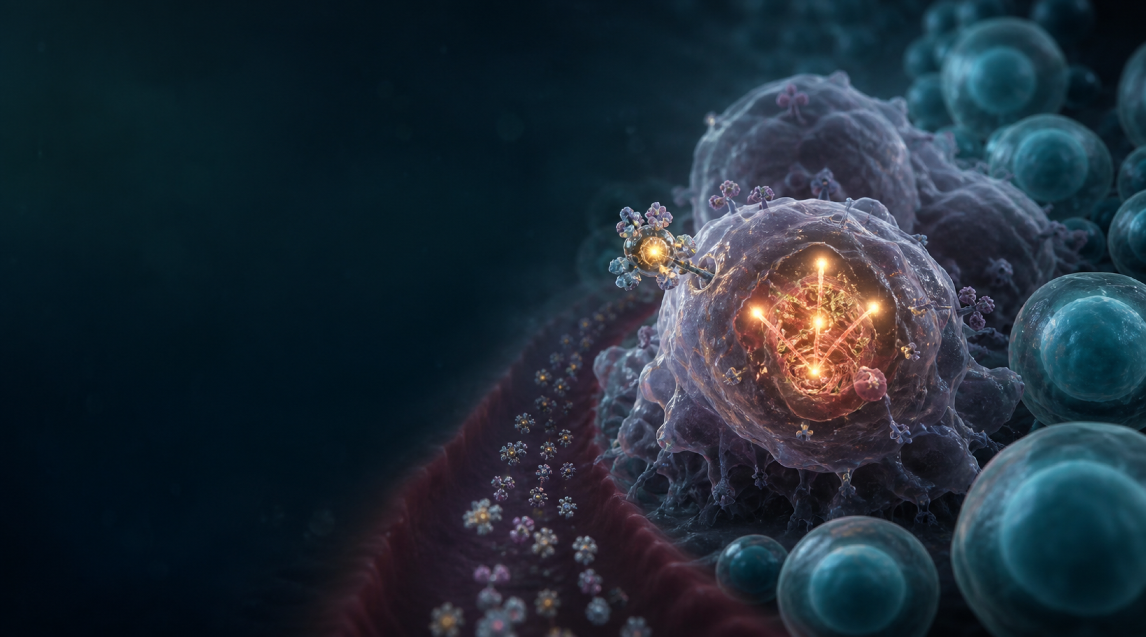 Alpha radionuclide targeting a cancer cell